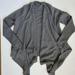 Eileen Fisher Women’s 100% italien Wool Ribbed Open Front Cardigan Sweater sz L